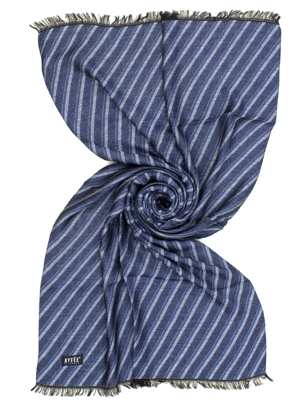 STOLA UOMO MOTIVO DIAGONALE, 60%VI 40%MODAL, CM 60X190, MADE IN ITALY   